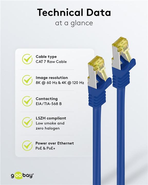 Productafbeelding Goobay Netwerkkabel (S/FTP, CAT7, 1 m)