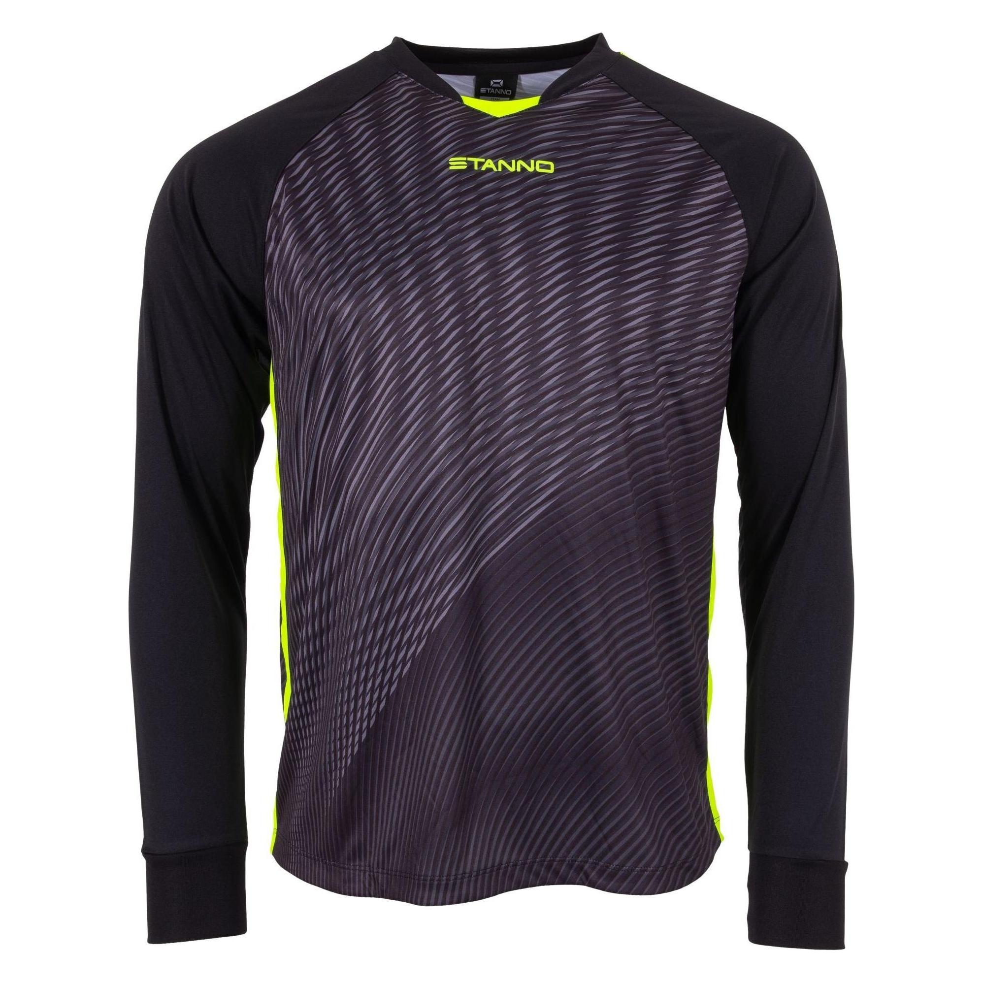 Stanno, Jungen, Sportshirt, Vortex Keeper Shirt Long Sleeve (140), Schwarz, 140