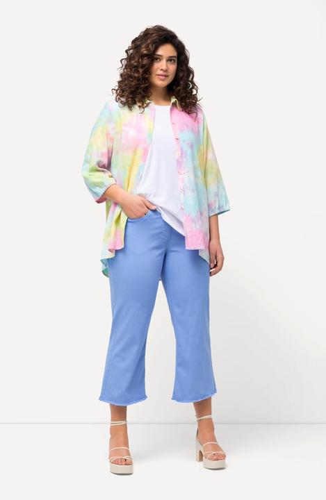 Immagine prodotto Ulla Popken Jeans modello Mary in tessuto elasticizzato con taglio della gamba ampio e orlo sfrangiato (42)