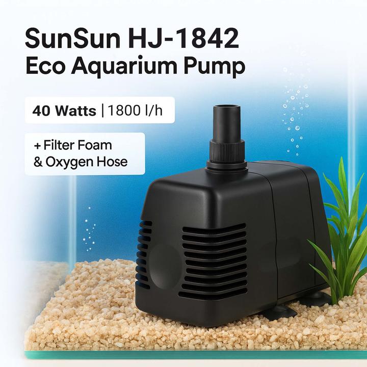 Produktbild SunSun HJ-1842 ECO Aquariumpumpe 1800L/h 40W Mini Aquarium Pumpe Aquarium Filter