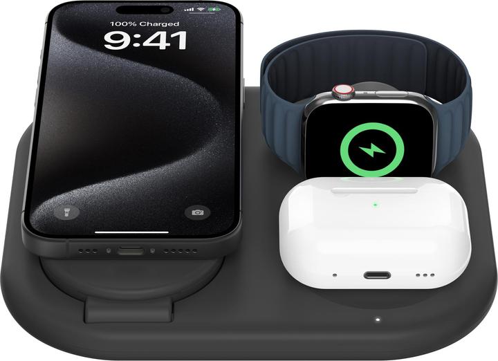 Immagine prodotto Belkin Stazione di ricarica Qi2 BoostCharge 3-in-1 (15 W)