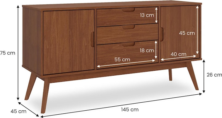 Produktbild IDIMEX Skandi (145 x 45 x 75 cm)