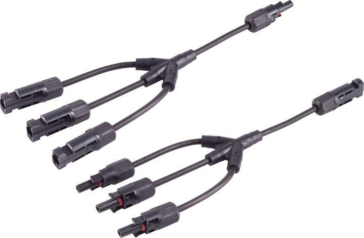 Shiverpeaks S/CONN maximum connectivity PV4 T-adapter cable set, 3/1, 4mm², black/black, 30cm (Solar cable)