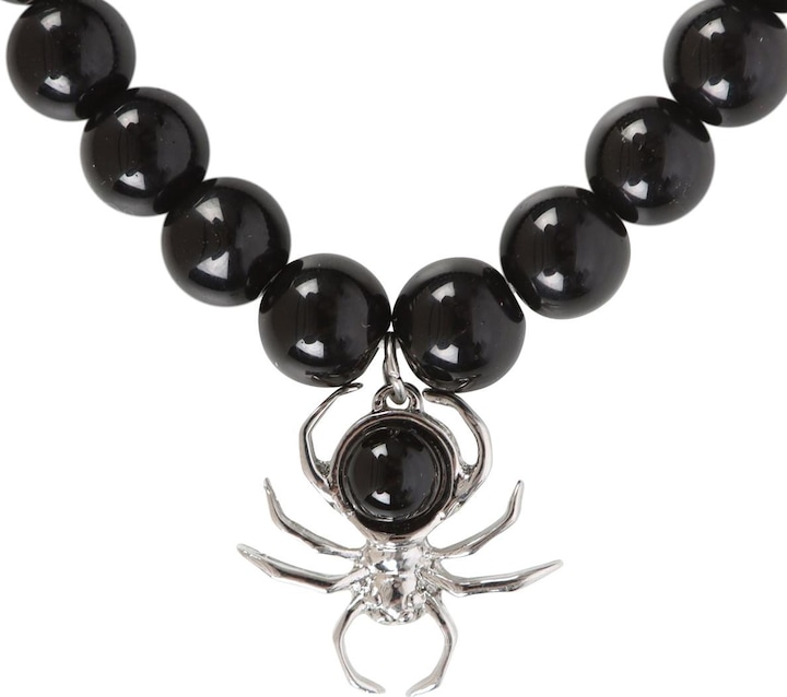 Produktbild Something Different Spinne ArmbandAnhänger Obsidian Perlenbesetzt (100% synthetisches Material)