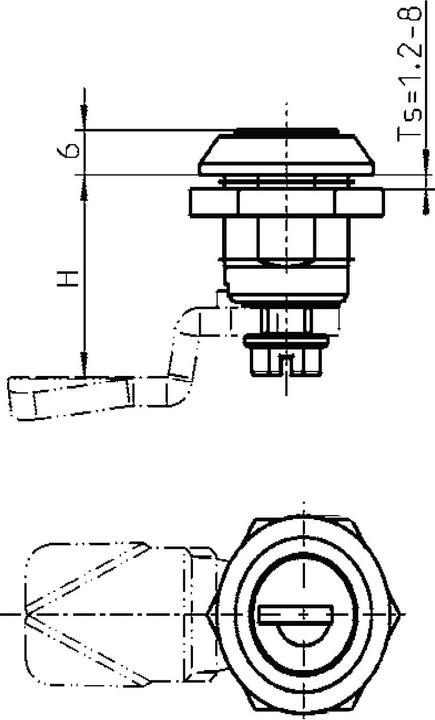 Produktbild Sperrnase pos. gekröpft für Blechmontagezylinder, 45 x 19mm,Mass H 22mm,Edelstahl