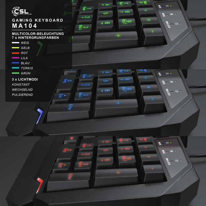 Immagine prodotto CSL Pacchetto tastiera e mouse da gioco (Svizzera, Cablato)