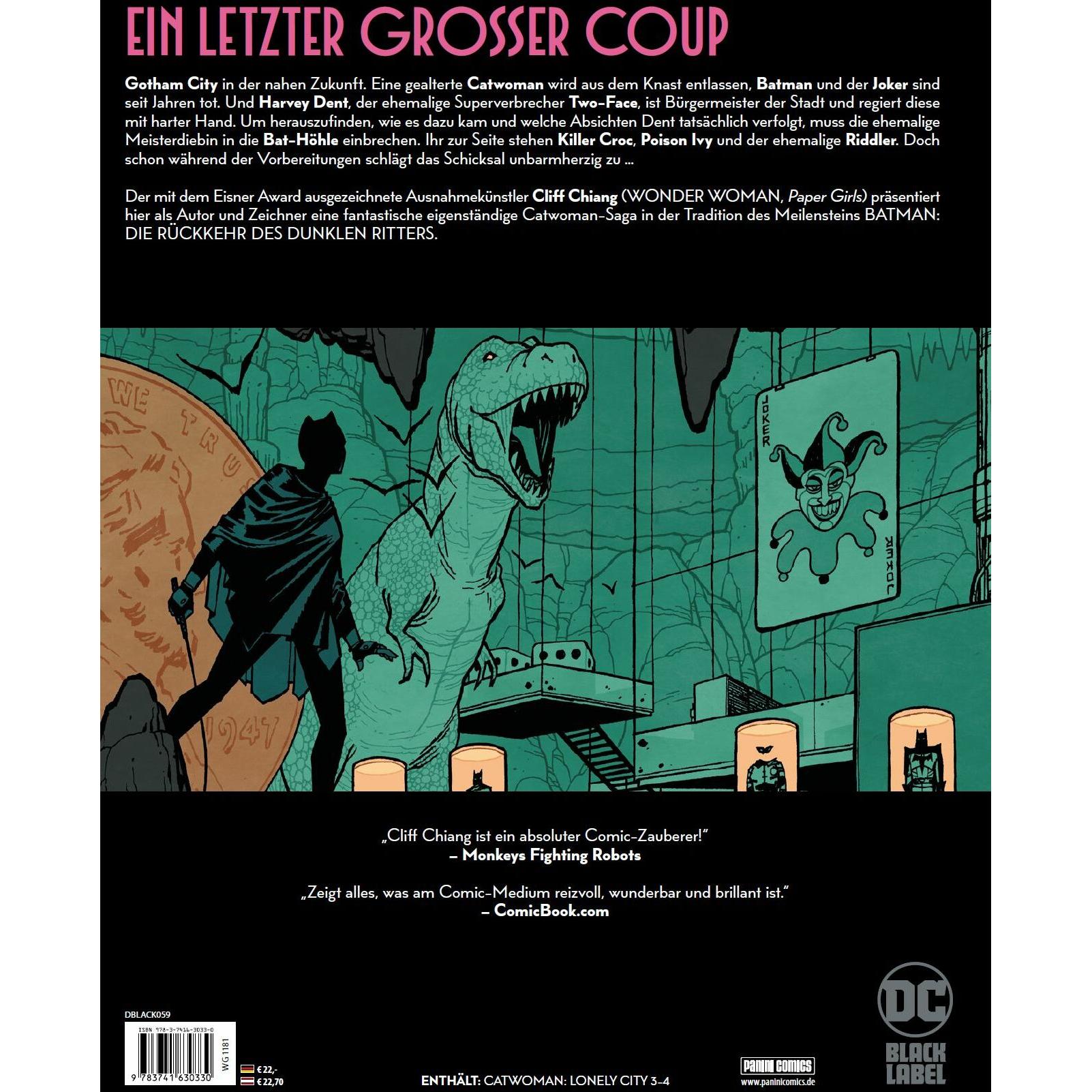 Thumbnail - Catwoman: Lonely City, Belletristik von Cliff Chiang, Carolin Hidalgo