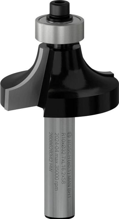 Produktbild Bosch Professional Zubehör Abrundfräser, 8 mm, R1 10 mm, L 16,5 mm, G 57 mm