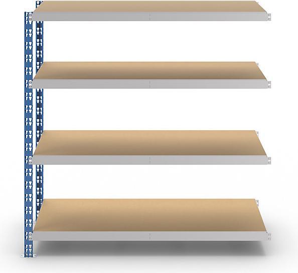 Actual product image eurokraft basic Wide span boltless shelf unit with chipboard shelves, depth 600 mm, extension