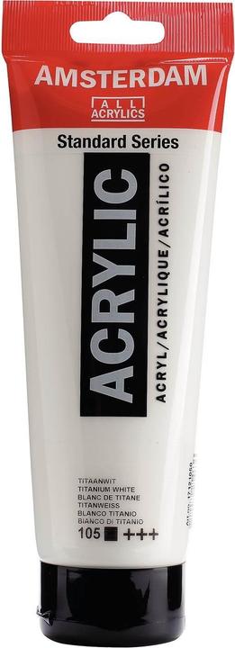 Talens peinture acrylique (Blanc titane, 250 ml)