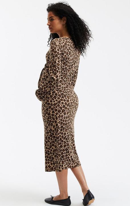Image du produit La Redoute Collections Robe de maternité en jersey imprimé léopard (M)
