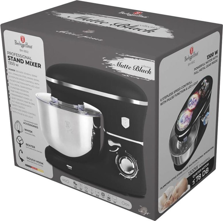 Productafbeelding BerlingerHaus Home Keukenmachine Mat Zwart Collectie (1300 W)