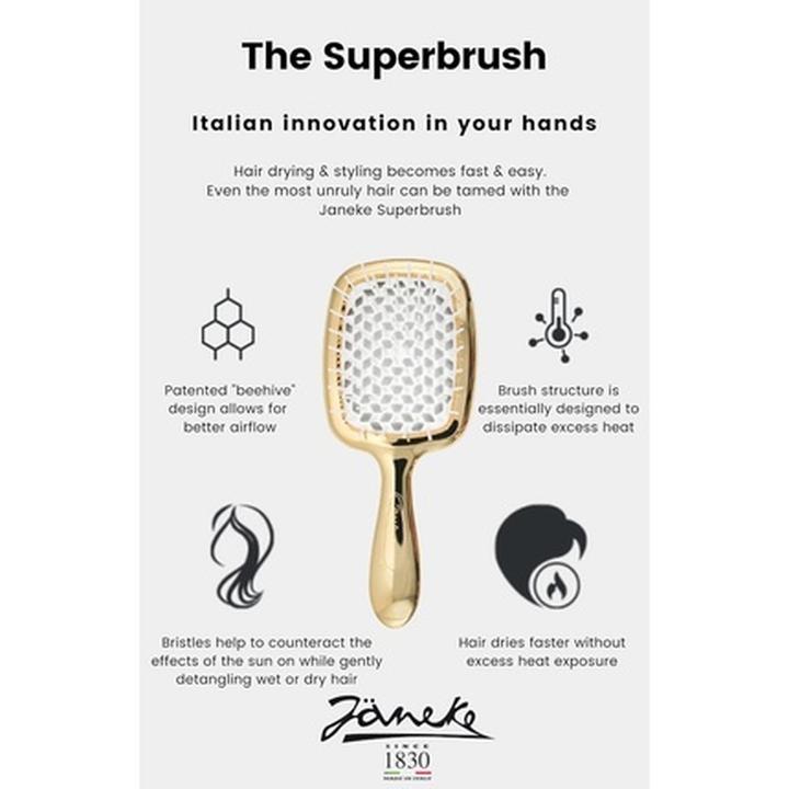 Immagine prodotto Konjac Sponge Janeke Superbrush Spazzola per parrucchieri per districare i capelli in polvere Rosa