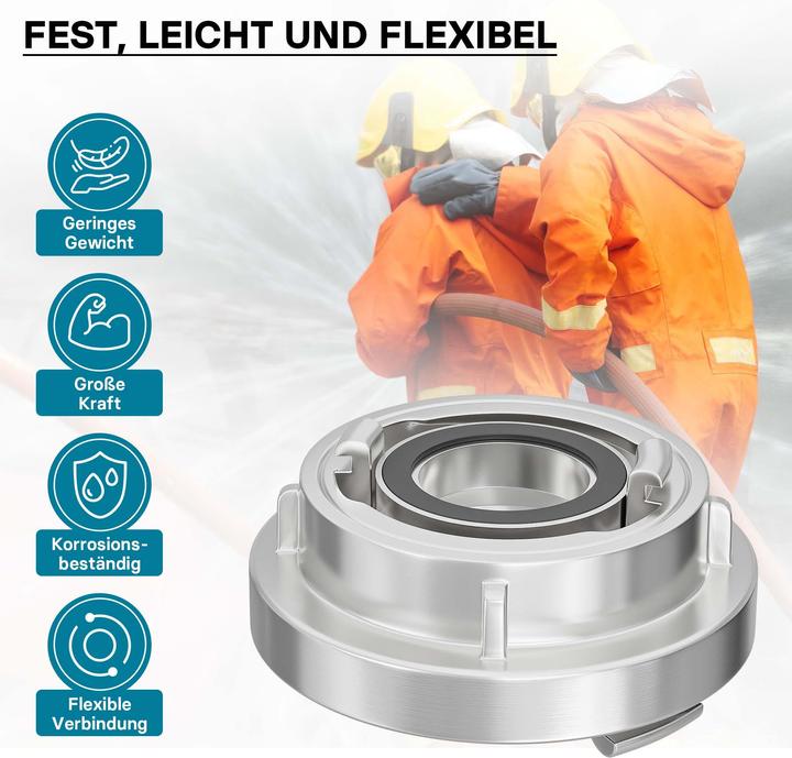 Produktbild Wiltec Übergangsstück Storz Kupplung A 110 auf B 75 Aluminium Feuerwehrschlauch (Kupplung, 110 mm)