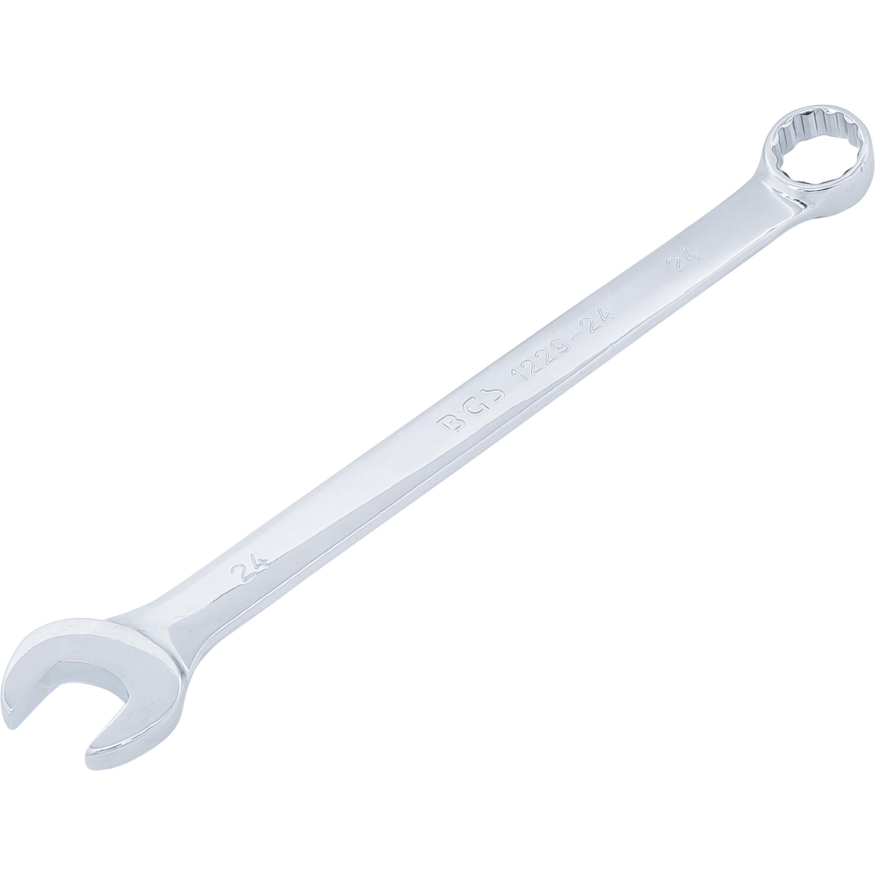BGS, Schraubenschlüssel, Maul-Ringschlüssel extra lang SW 24 mm (24 mm)