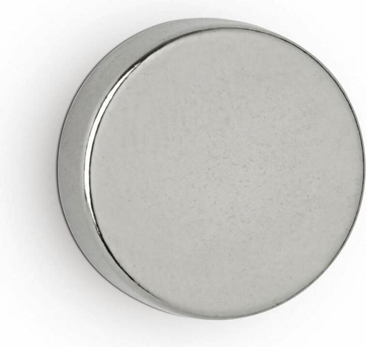 Maul aimant disque en néodyme, 15 mm, force d'adhérence : 4,5 kg, argent (4 x)