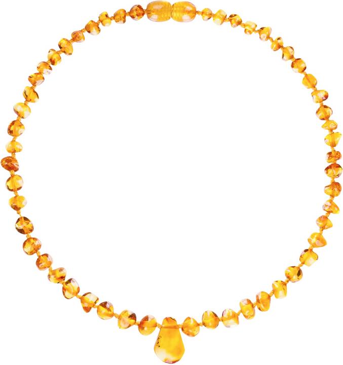 Natural Amber Necklace with Pendant Baroque