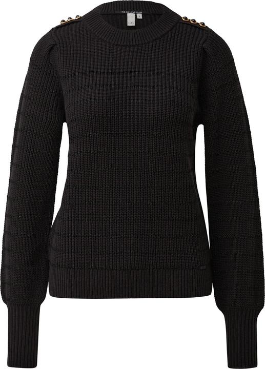 Produktbild s.Oliver Strickpullover Baumwollmix-Pullover mit schimmernden Lurexstreifen (M)