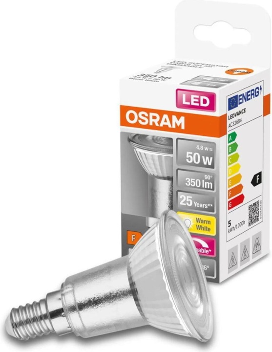 Produktbild Osram Led Superstar Par16 (E14, 50 W, 350 lm, 1 x, F)