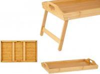 Immagine prodotto Kinvara vassoio in bambù con gambe pieghevoli 50x30x21cm