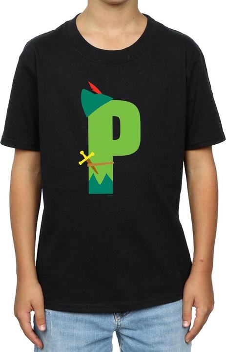 Actual product image Disney Boys Alphabet P Is For Peter Pan T-Shirt (140, 146)
