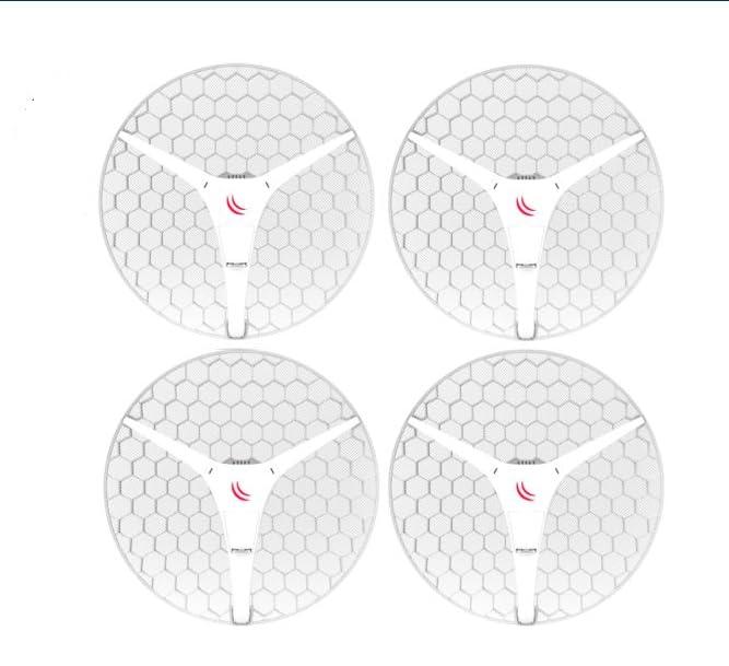 Immagine prodotto MikroTik LHG XL 5 AC Doppia Catena Lunga Gamma 27dBi 5GHz CPE/Point-to-Point, 4-Pack Sistemi Wireless (867 Mbit/s)