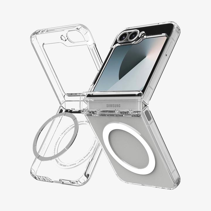 Actual product image Spigen Ultra Hybrid Pro (MagFit) Galaxy Z Flip 6 Case Clear White (Samsung Galaxy Z Flip6, Samsung Galaxy Z Flip7 FE)