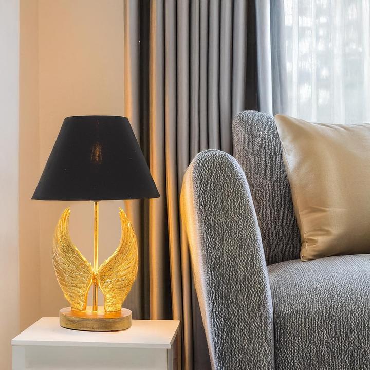 Immagine prodotto Lampada da tavolo resina ali dorate, E27 max 40W