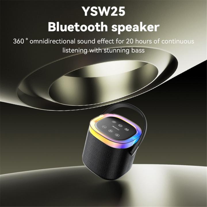 Actual product image Yesido BT Speaker YSW25, 5W, RGB, Black