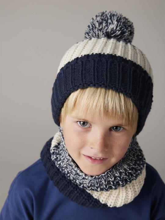 Immagine prodotto Vertbaudet Jungen-Set: Mütze, Rundschal & Handschuhe, Colorblock (152, 164)