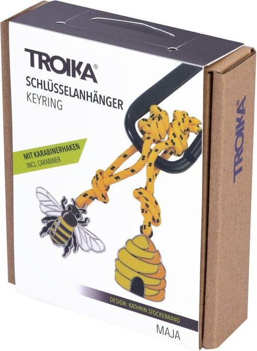 Actual product image Troika MAJA Porte-clés mousqueton avec abeille et ruche, multicolore
