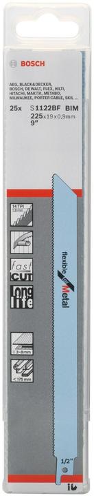 Produktbild Bosch Professional Zubehör Säbelsägeblatt S 1122 BF Flexible for Metal, 25er-Pack