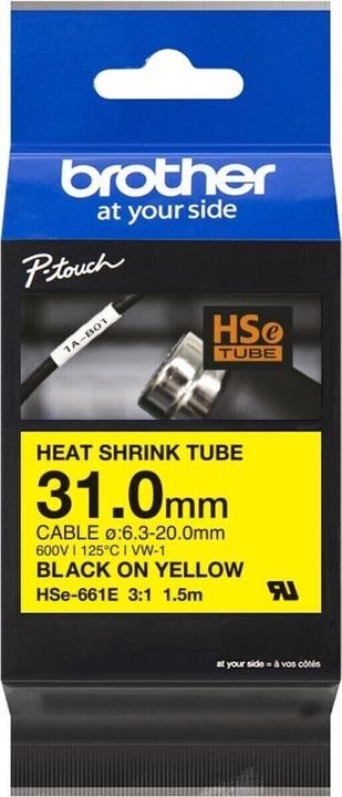 Actual product image Brother Heat shrink tube black/yellow (3.10 cm, Yellow)