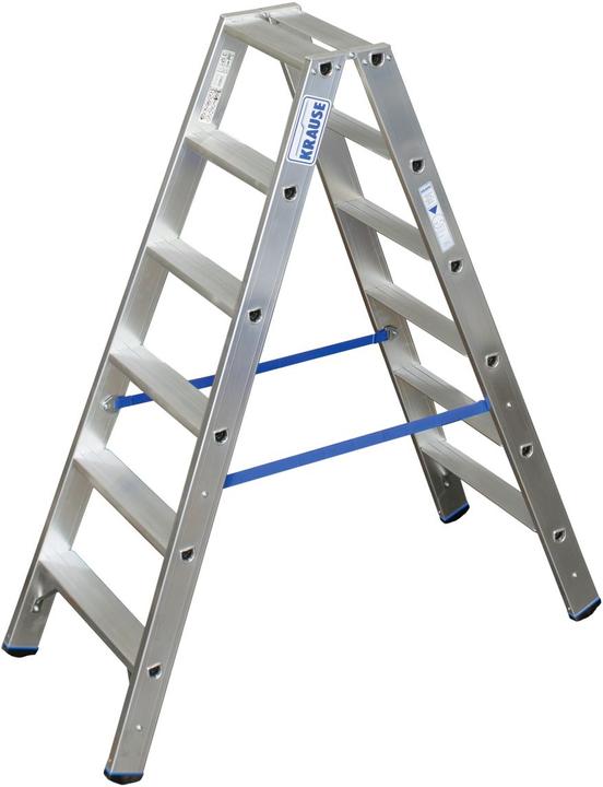 Actual product image Krause Aluminium double step ladder, without castors (Stepladder, 155 cm)