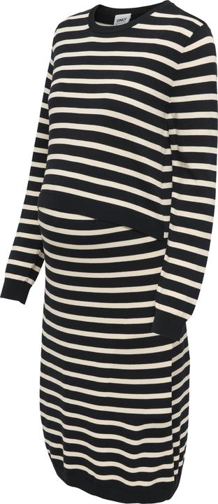 Produktbild Only Maternity Normal geschnitten Rundhals Maternity Gerippte Ärmelbündchen Eingesetzte Ärmel Kurzes Kleid (XL)