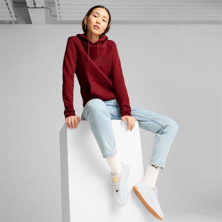 Actual product image Puma Bluza damska Ess+ Logo LAB Hoodie FL bordowa 682987 13 L (L)