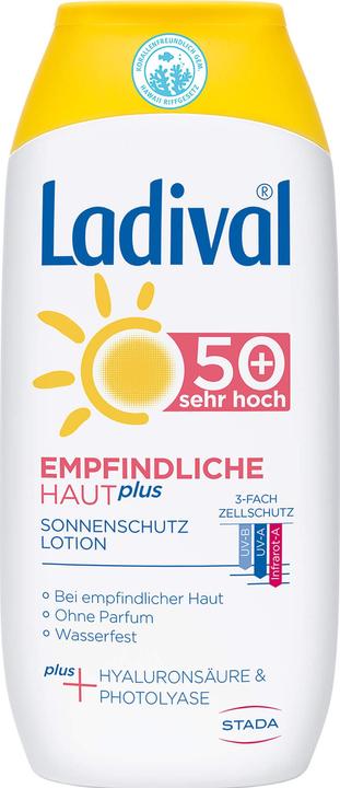 Stada Ladival Sensitive Skin Plus SPF50+, 200 ml LOT (Suntan cream, SPF 50+, 200 ml)