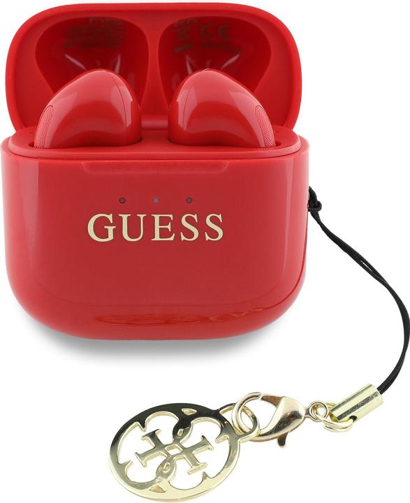 Image du produit Guess Glossy Effect Imprimé Logo Classic & Charm TWS casque - rouge (4 h, Sans fil)
