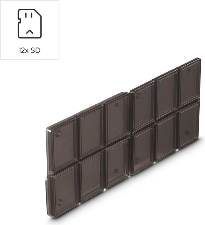 Image du produit Hama Geheugenkaartbox For 12 SD-Kaarten Plat Black/Transparant
