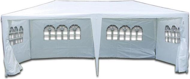 Actual product image VCM Pavillon 3x6 m in weiss PE Plane + Seitenteile Partyzelt Gartenzelt Sonnenschutz (600 cm, 600 cm)