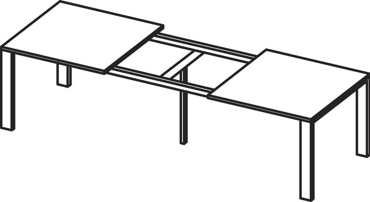 Produktbild Pöttker CLASSIC Ausziehtischführung, Auszugslänge 1191 mm,60 kg,Stahl verzinkt