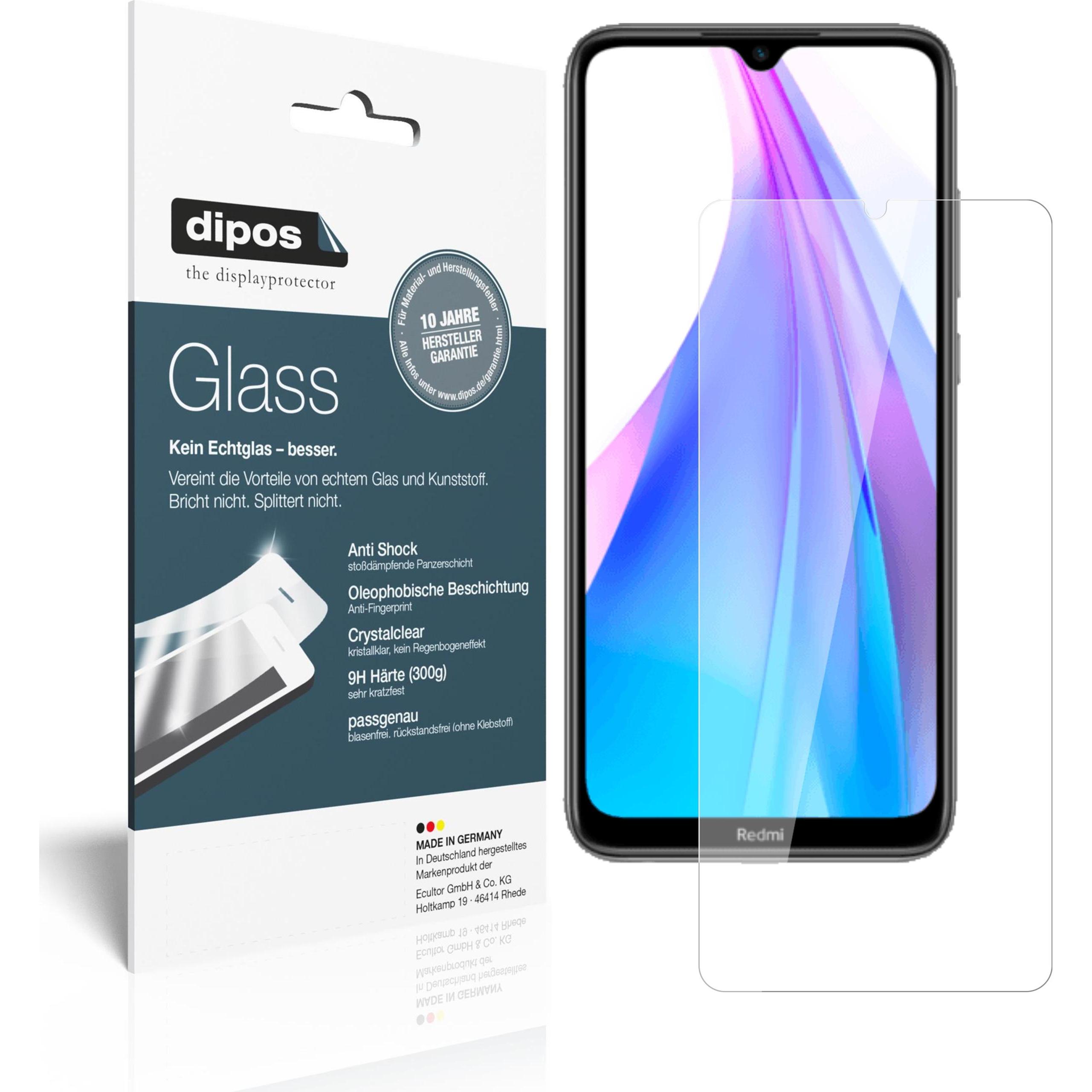 Dipos Displayschutz Anti-Shock (1 Stück, Xiaomi Redmi Note 8T), Smartphone Schutzfolie, Transparent