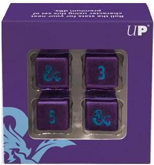 Ultra Pro Campagna Phandelver 4D6 Dadi di metallo pesante "Viola reale e blu cielo" per il Dungeon