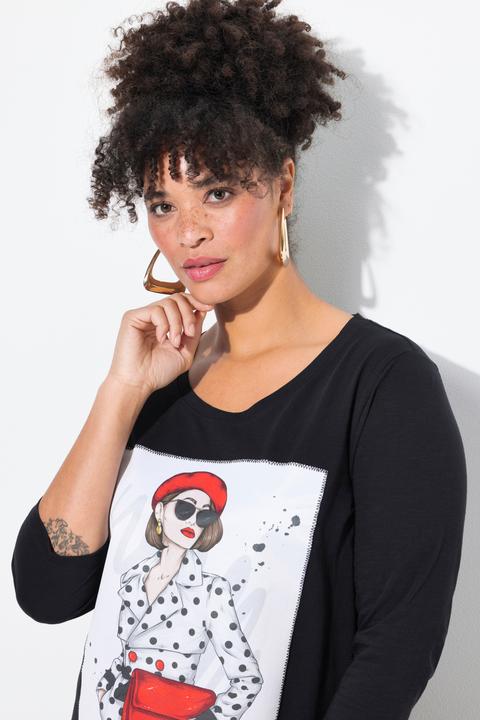 Immagine prodotto Miamoda T-Shirt, A-Linie, Model-Motiv, Zipfelsaum (56)