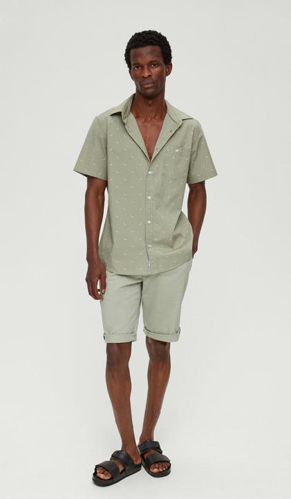 Produktbild s.Oliver Hemd Slim: Kurzarmhemd mit Alloverprint (M)