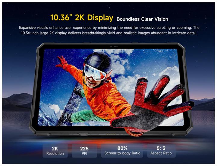 Produktbild Ulefone Armor Pad 4 Ultra 5G Tablet, 256GB, black (5G, 10.36", 256 GB, Schwarz)