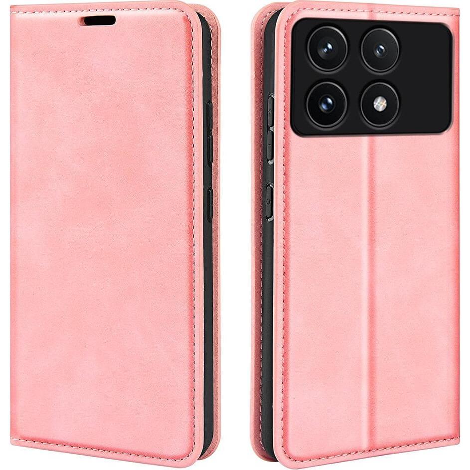 Cover-Discount Xiaomi Poco F6 Pro - Stand Flip Case Hülle (Xiaomi Poco F6 Pro), Smartphone Hülle, Rosa