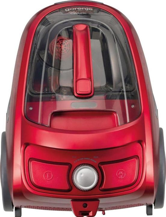 Actual product image Gorenje Vacuum cleaner VCE03SPRCY Bagless, Power 800 W, Dust capacity 1.7 L, Raudona