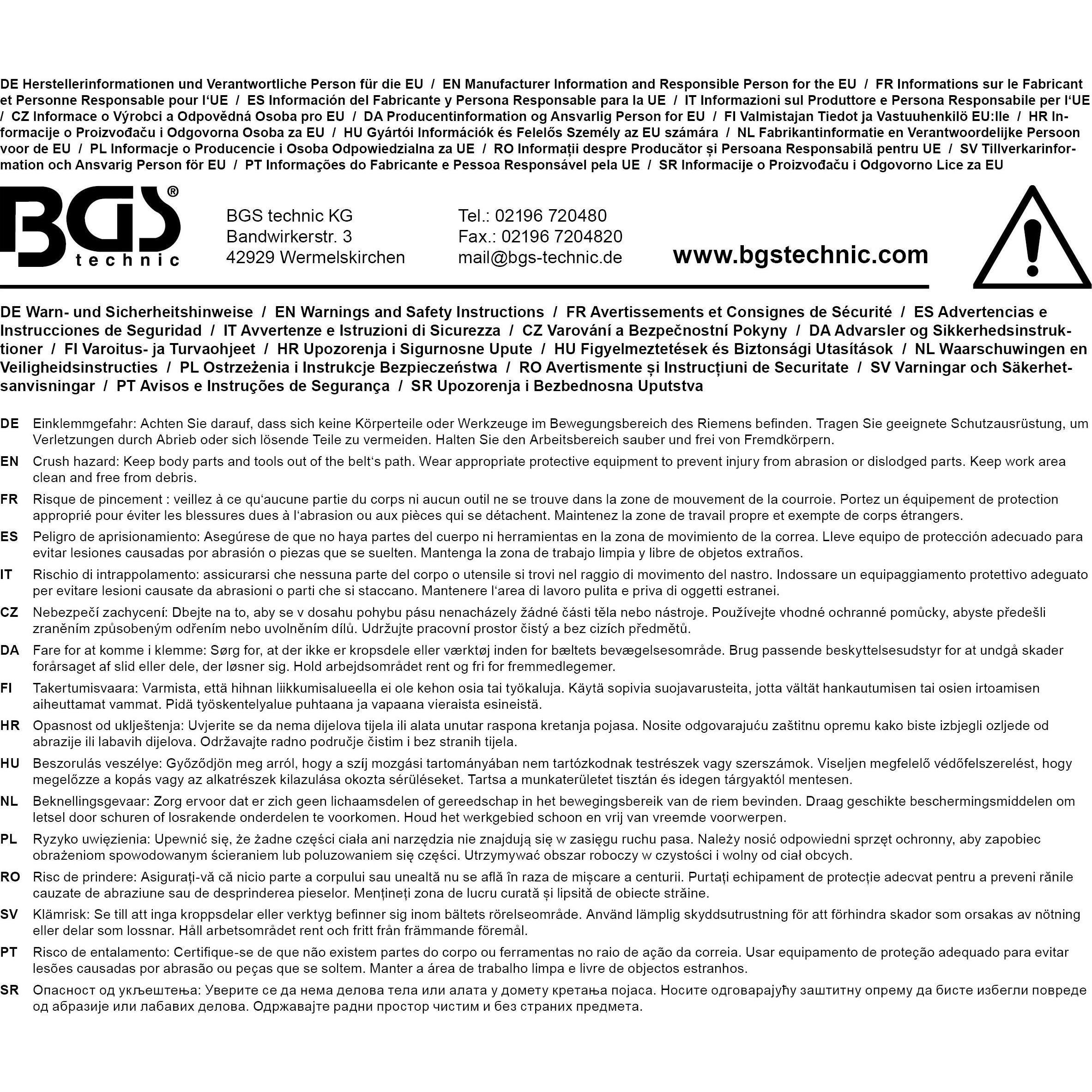 Thumbnail - BGS, Fahrzeug Werkzeug, Zahnriemen-Spannungsprüfer