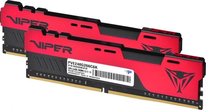 Actual product image Patriot PVE248G266C6K Memory module GB DDR4 (2 x 4GB, 2666 MHz, DDR4-RAM, DIMM)